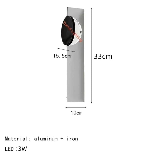 Axyaa Chrome LED Wall Lamp: Modern Science Fiction Sconce for Home Decor