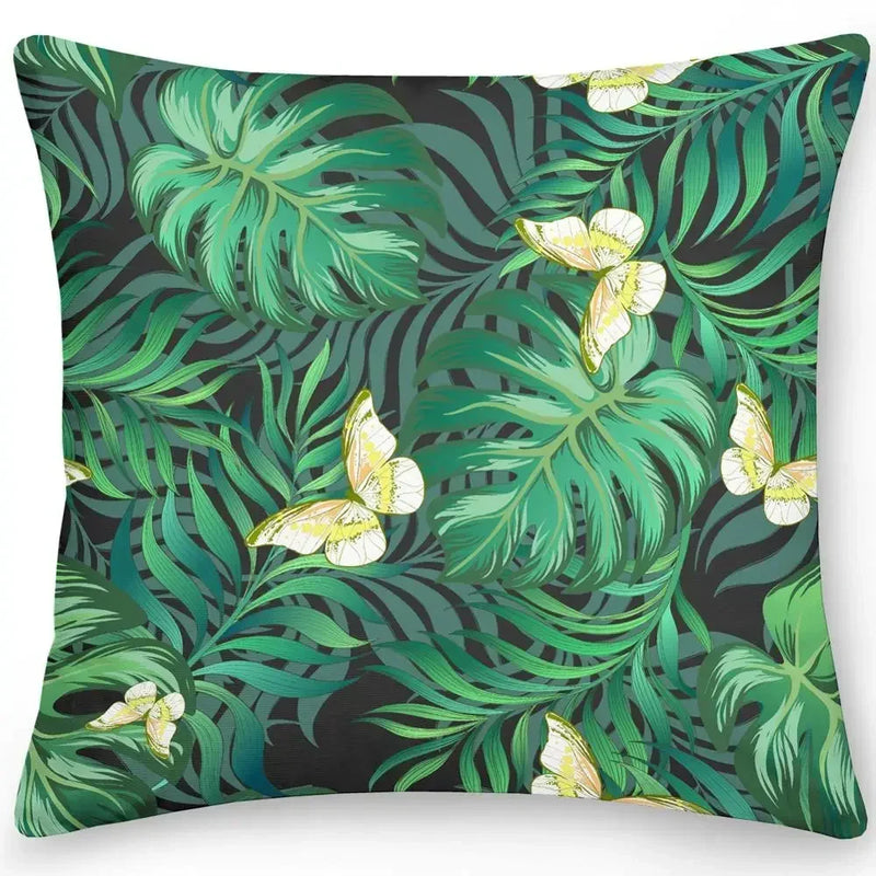 Axyaa Butterfly Flower Cushion Cover - Elegant Home & Office Decor