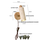 Axyaa Travertine Stone Pull Chain Sconce LED Wall Lamp