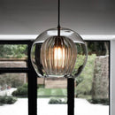 Axyaa Grey Glass Pendant Light for Kitchen Island Living Room Bedroom Bar