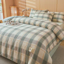 Axyaa Plaid Striped Cotton Comforter: Soft & Warm Bedding Quilt