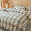 Axyaa Plaid Striped 100% Cotton Comforter Blanket for Warmth & Comfort