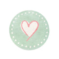 Pink Love Plush Carpet by Axyaa: Cute Minimalist Bedroom Rug for a Cozy Living Space