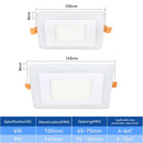 Axyaa Dual Color Panel Light: Dimmable Modern LED Ceiling Lamp for Bedroom & Kitchen