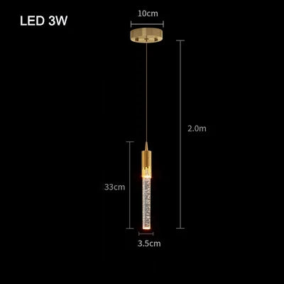 Axyaa Bubble Crystal Pendant Lights: Elegant Indoor Hanging Lamp for Home Decor