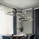 Axyaa Glass Ball LED Chandelier - Modern Nordic Minimalist Style