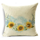 Axyaa Spring Floral Oil Painting Pillowcase for Home and Car Decor