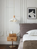 Axyaa French Cream Pendant Lights for Bedroom and Bar Decor - Minimalist Style