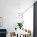 Modern LED Bubble Glass Ball Chandelier for Kitchen, Dining, Bedroom by Axyaa