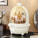 Axyaa 360° Rotate Makeup Organizer Large Cosmetic Storage Box Vanity Dust-Proof