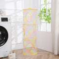 Axyaa Hanging Laundry Basket - Mesh Storage Organizer for Clothes, Toys, and Sundries