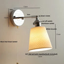 Axyaa Ceramic LED Wall Sconce Modern Style Pull Chain Switch