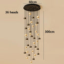 Axyaa Modern Home Stair Chandelier Living Room Dining Room Interior Lighting