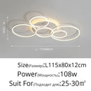 Axyaa Modern 5 Ring LED Ceiling Light in Black, Gold, White for Home Design