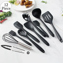 Axyaa Silicone Non-Stick Cooking Utensils Set of 12 - Heat Resistant Kitchen Tools