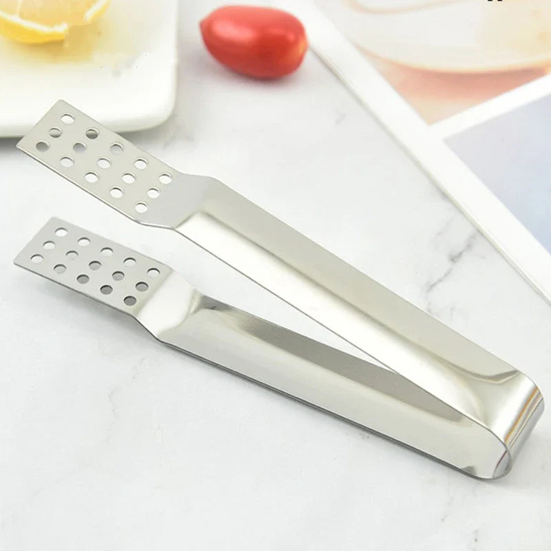 Axyaa Stainless Steel Food Tongs: Smart Serving Tool for BBQ, Bread, Ice, and More
