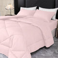 Axyaa Comforter Set, Beige Blanket, Grey Quilt 229*229cm Twin King