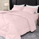Axyaa Comforter Set, Beige Blanket, Grey Quilt 229*229cm Twin King