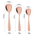 Axyaa Stainless Steel Flat Spoons Set for Soup Stirring - 3 Sizes Kitchen Flatware