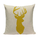 Axyaa Yellow Geometric Linen Pillow Case 45*45cm