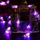 Axyaa Halloween Purple Spider String Lights: Haunted House Indoor/Outdoor Decor