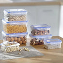 Axyaa Rectangular Refrigerator Storage Box with Lid: Plastic Crisper for Fresh Food