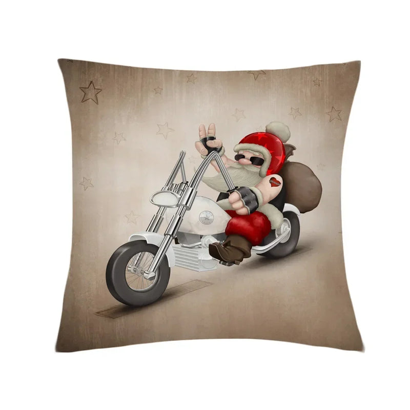 Axyaa Santa Claus Cartoon Decorative Pillowcase 45X45CM