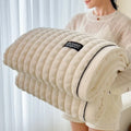 Axyaa Class A Gold Mink Cut Grid Blanket - Multi-functional & Cozy\Security.