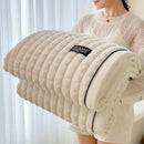Axyaa Class A Gold Mink Cut Grid Blanket - Multi-functional & Cozy\Security.
