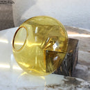 Axyaa Amber Glass Vase with Artificial Flowers for Desk Decoration & Room Aesthetic