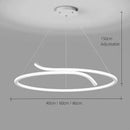 Axyaa LED Circular Hanging Pendant Lamp for Modern Home Decoration