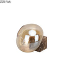 Brown Glass Vase with Marble Base for Modern Home Decor by Axyaa