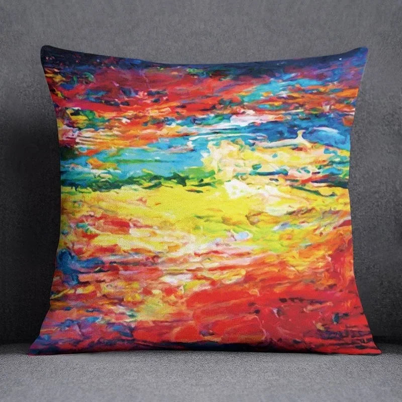 Axyaa Abstract Pillowcase: Sofa Cushion Cover for Living Room & Bedroom