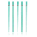 Axyaa Pink Cherry Blossom Non-Slip Alloy Chopsticks – Set of 5 Pairs