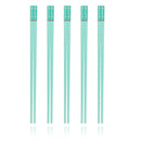 Axyaa Pink Cherry Blossom Non-Slip Alloy Chopsticks – Set of 5 Pairs