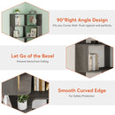 Axyaa 6-Tier Corner Bookshelf with Baffles: Multifunctional Storage & Display Stand