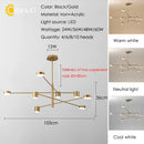 Axyaa Rotatable LED Chandelier in Gold/Black Finish for Home Decor