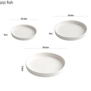 Axyaa Frosted Ceramic Service Plate Set - Restaurant Tableware for Dining and Entertaining