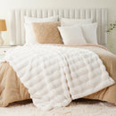 Axyaa Faux Rabbit Fur Throw Blanket