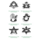 Axyaa Christmas Cookie Cutter Set - Stainless Steel Xmas Themed Biscuit Cutters