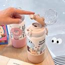 Axyaa Kids 500ml Insulated Stainless Steel Water Bottle with Straw Handle
