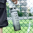 Axyaa Sports Water Bottle with Straw, Large Capacity, Leak-Proof, Portable, Motivational, Outdoor & Travel