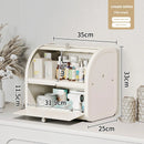 Axyaa Double-Layer Porch Storage Box for Household, Cosmetics, Snacks, Medicines, and Daily Necessities
