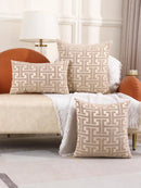 Axyaa Modern Embroidery Detail Cushion Cover, Home Decor Throw Pillow Case