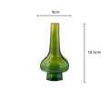 Axyaa Green Glass Geometry Vase for Home Decor and Flower Arrangements