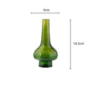 Axyaa Green Glass Geometry Vase for Home Decor and Flower Arrangements