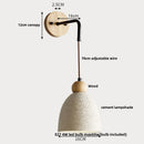 Axyaa Modern Cement LED Wall Sconce Pull Chain Switch Stair Light Fixtures
