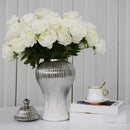 Axyaa Ceramic High Vase Ornaments TV Cabinet Decoration Silver Gold Plated Jewelry Storage