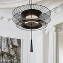 Axyaa Luxury Black Gold Chandelier for Living Dining Kitchen Island