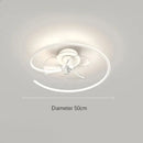 Axyaa Nordic LED Ceiling Fan Light for Bedroom and Study, Silent Strong Wind